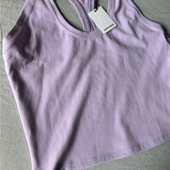 BETTER BODIES CORE CROP T-BACK COOL PURPLE SIZE LARGE - Picture 9 of 14